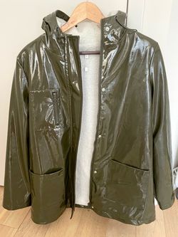 Women’s Windbreaker Water-resistant Fleece Jacket Size M Green Color