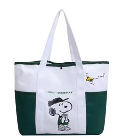 Starbucks x Peanuts Snoopy Tote Bag 44x34cm New