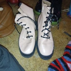 Pink Zip up Boots $10