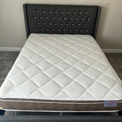 Queen Size Bed Frame With Mattress 