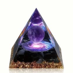 1pc Positive Pyramid, Amethyst Ball