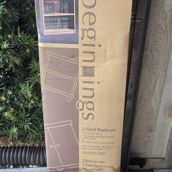 Sauder 753 Beginnings 3-Shelf Oregon Oak Finish Bookcase "New in box"