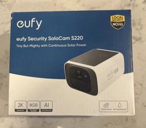 New eufy 2K Solar Security Camera S220 SoloCam Wireless Outdoor Camera Night Vision - $60