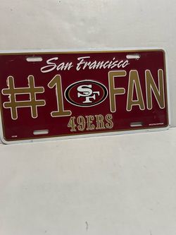 San Francisco 49ers #1 Fan License Plate