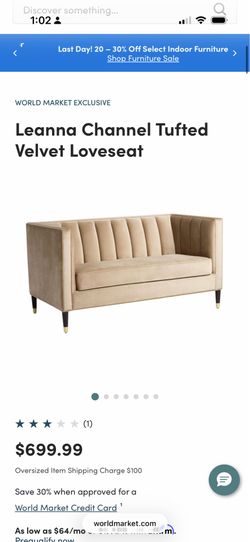 World Market Loveseat