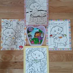 Dora The Explora  Lenticular PUZZLE ( & Coloring Cardboard Pages)