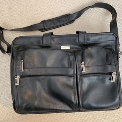 Leather laptop bag