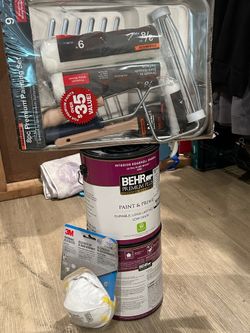 Paint materials and 2 paint cans