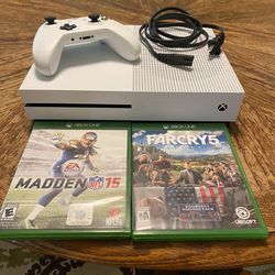 Xbox One S - 500GB, White with 5 games