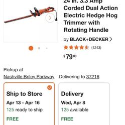 Black Decker Hedge Trimmer