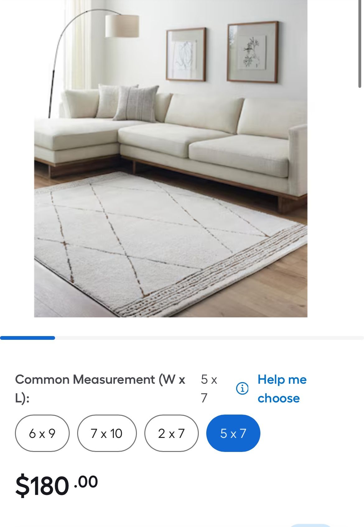 Surya 5 x 7 Rug - Brown and White