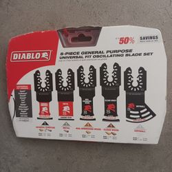 Diablo 5- PIECE General Purpose Universal Fit Oscillating Blade Set 