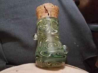 Hand Blown Glass Jar with Cork Top