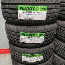 DELINTE DH2 235/45ZR18 $83 each tire new 50k warranty all season touring tire car tires 235/45/18 235/45R/18 235/45ZR/18