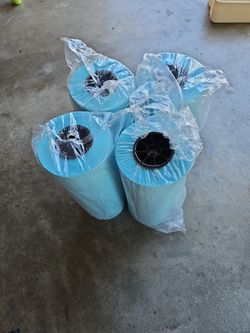 Large Blue Film Rolls on Spools – Lot of 4 Brand New
