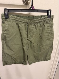 Copper & Oak Men's Olive Green Cargo Shorts with Elastic Medium