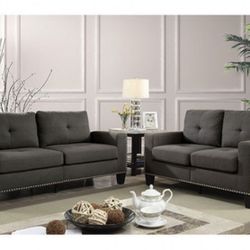 Gray Sofa And Loveseat Set Brand New