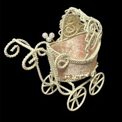 Baby carriage Vintage 4,5 X4 inch. Collectible 