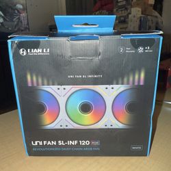 Lian Li UNI FAN SL-INF 120 RGB – 3 Pack (White) — Open Box / Like New