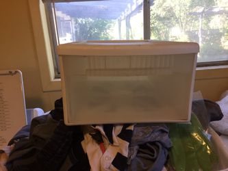 2 extra large clear organizing drawers