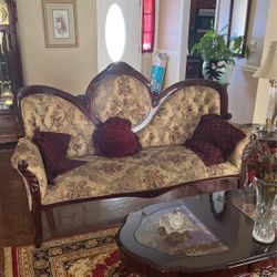 Antique living room set and tables for sale