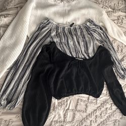 3 cropped concert tops