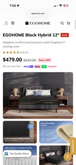 EGOHOME 12” QUEEN MATTRESS