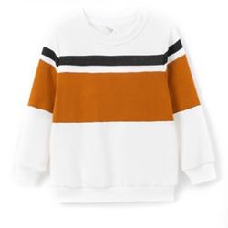 Brand new Patpat Boys striped brown, white black sweatshirt