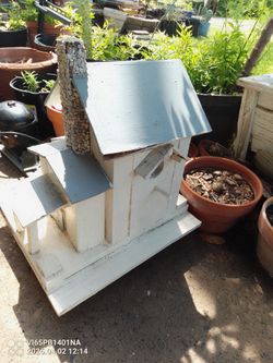Bonita casita para pájaros barata $11 Dlls