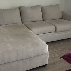 Beige Sofa With Chaise 