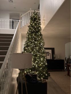 Tall Pre-Lit Artificial Christmas Tree