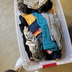 Tote Of Clothes Bulk Old New Vintage Eddie Bauer Nike Vans Sports