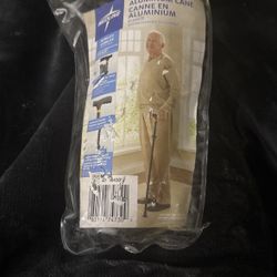 MEDLINE FOLDING ADJUSTABLE ALUMINUM WALKING CANE IN BLACK SUPPORTS UP TO 300LBS BRAND NEW