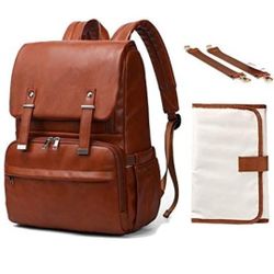 Vegan Leather Diaper Bag 