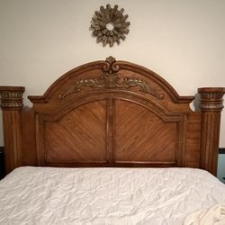 Solid Wood King Bed Frame (Can Convert To Bigger Size)