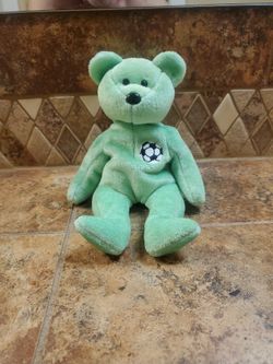 TY Beanie Baby, KicksbThe Soccer Ball, 4229 missing Swing Tag 
