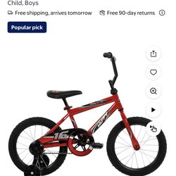Huffy 16" Rock It Kids' Bike, Fits Riders 42" - 48", Red, Child, Boys