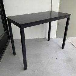 New In Box 40”W x 20”D x 30”H Office Computer Writing Desk Accent Table Steel Leg All Black Color Laminate Furniture