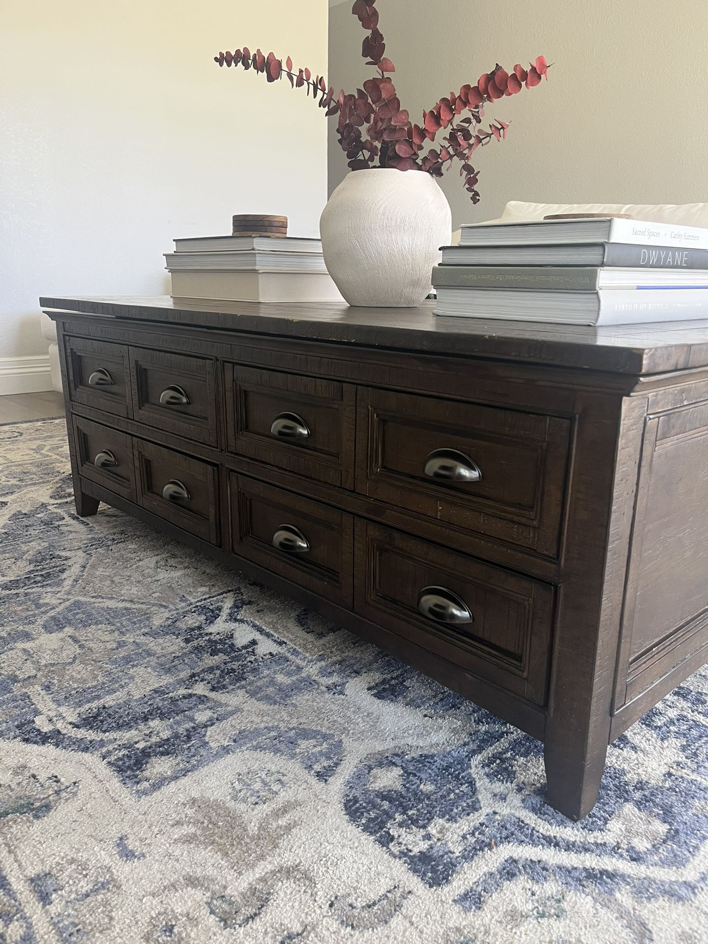 Wood Coffee Table with Storage