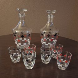 Vintage small liquor decanters