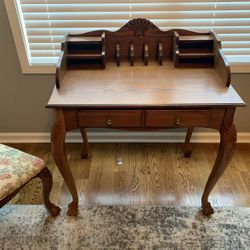 Antique Secretary With Chair