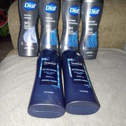 Dial 3 In 1 Body Hair Face Wash Amd Suave Refreshing  Body And Face Wash 