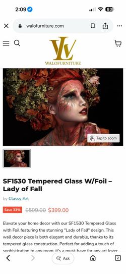 A beautiful red glass wall art for only 150 for one and 300 for two