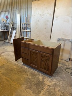 Oak cabinets