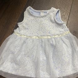 Girls Blue And White Dress Size 3/6 Months By Cat & Jack #2