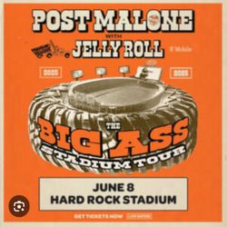 Post Malone & Jelly Roll Big Ass Stadium Tour - Miami June 8th