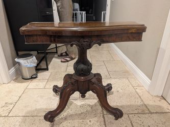 Antique Wooden Poker/Gaming Table