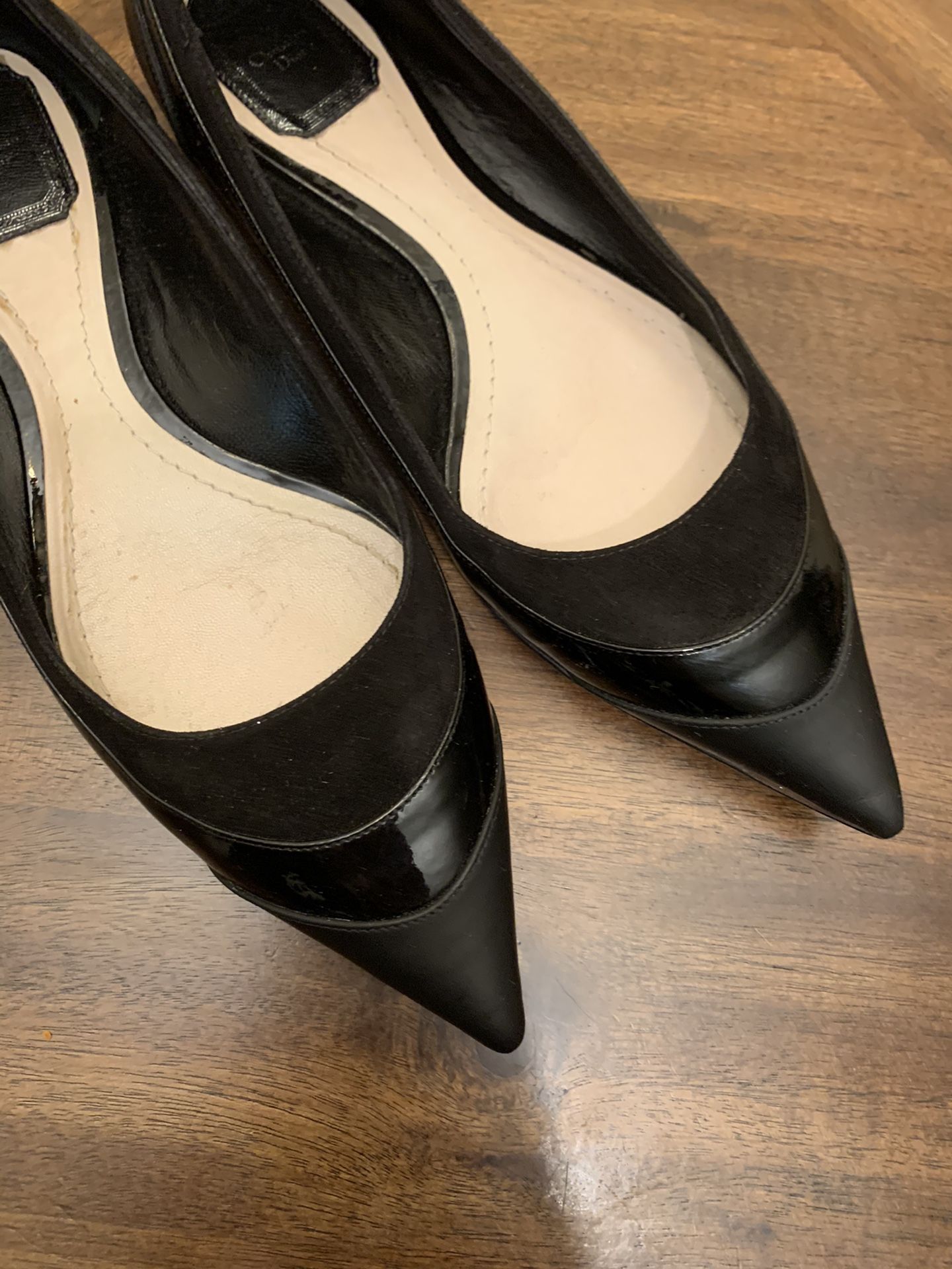 Christian Dior women’s flats loafers black leather