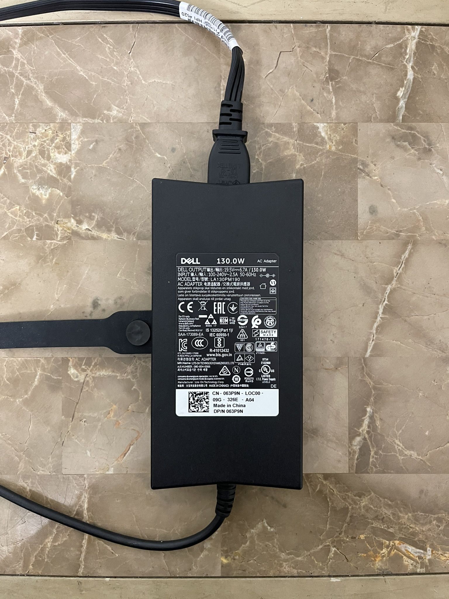 Original Genuine DELL 130w Big Tip pin 7.4mm charger for laptop, desktop, AIO, micro computer