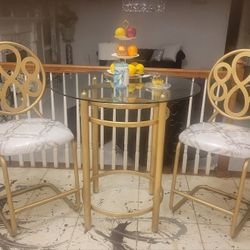 Gold Dining Table Set